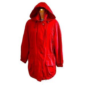 Vintage Men’s  Forecaster Red Rain jacket detachable hood size X small